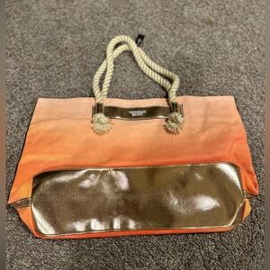 NWT Victoria’s Secret Tote Sunset Beach Bag Summer Coral